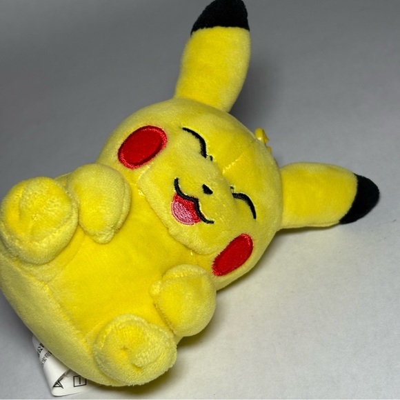 Vintage 1997 Pokémon Pikachu Smiling Face Plush Clip-On Keychain 5.5” Nintendo - Picture 6 of 9